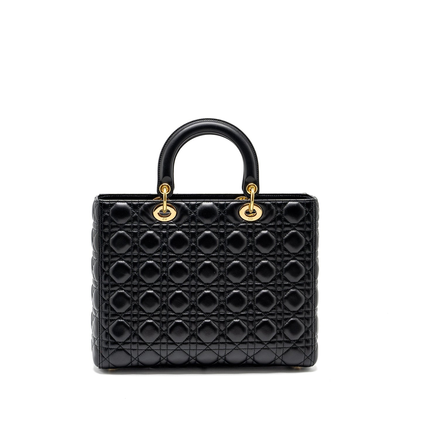 Luxury Dior Large Lady Luxury Dior Lambskin Black GHW