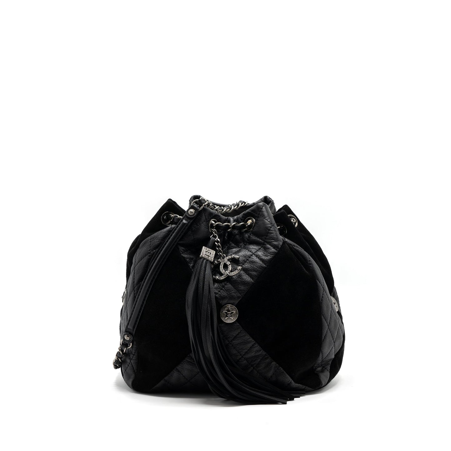 Chanel Bucket Bag Goatskin/Sue Calfskin Black SHW