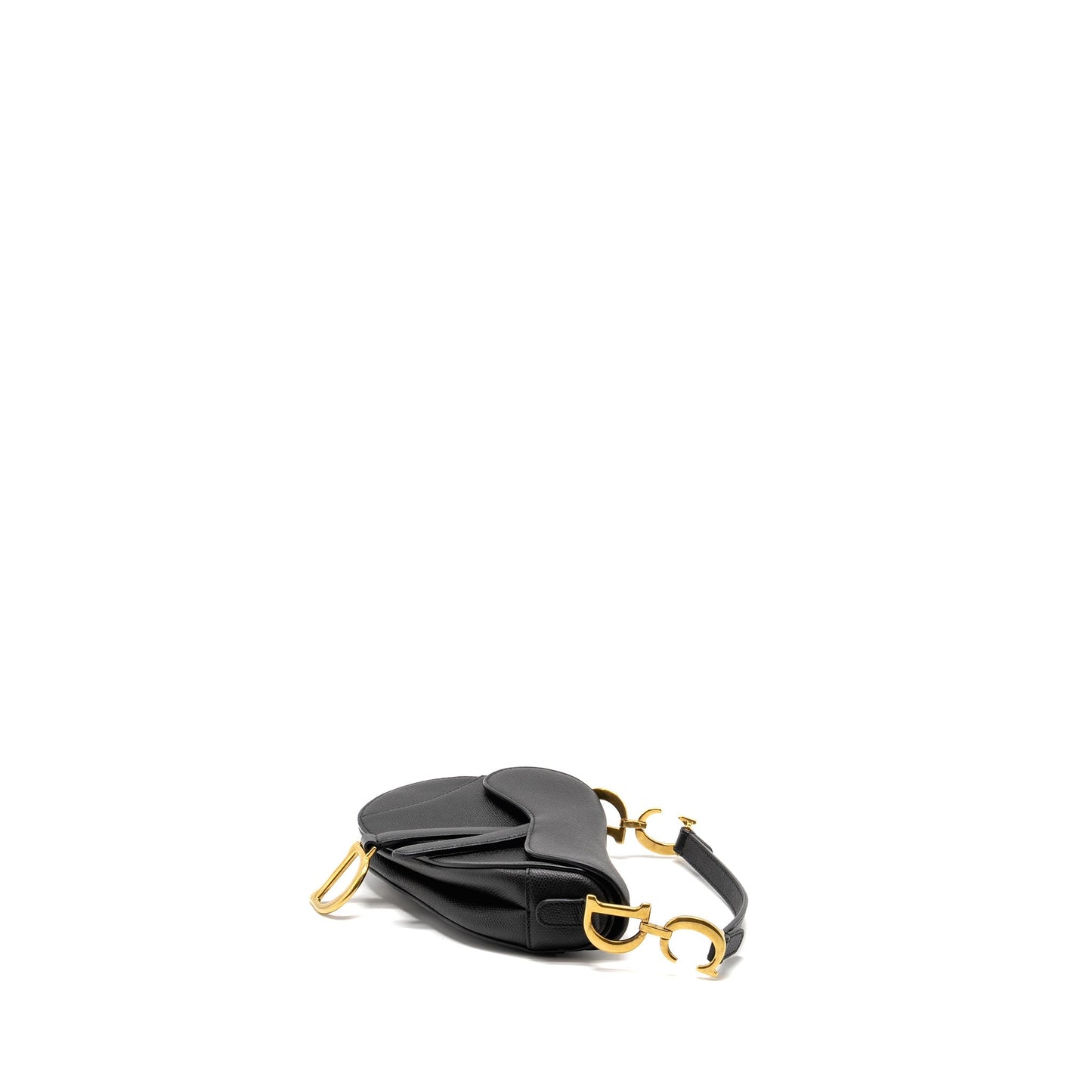 Luxury Dior MINI Saddle Bag Calfskin Black GHW