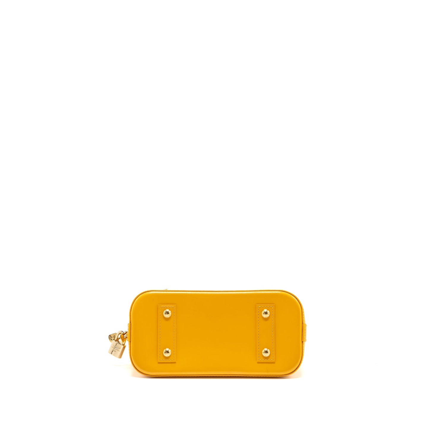 Louis Vuitton alma bb patent yellow LGHW