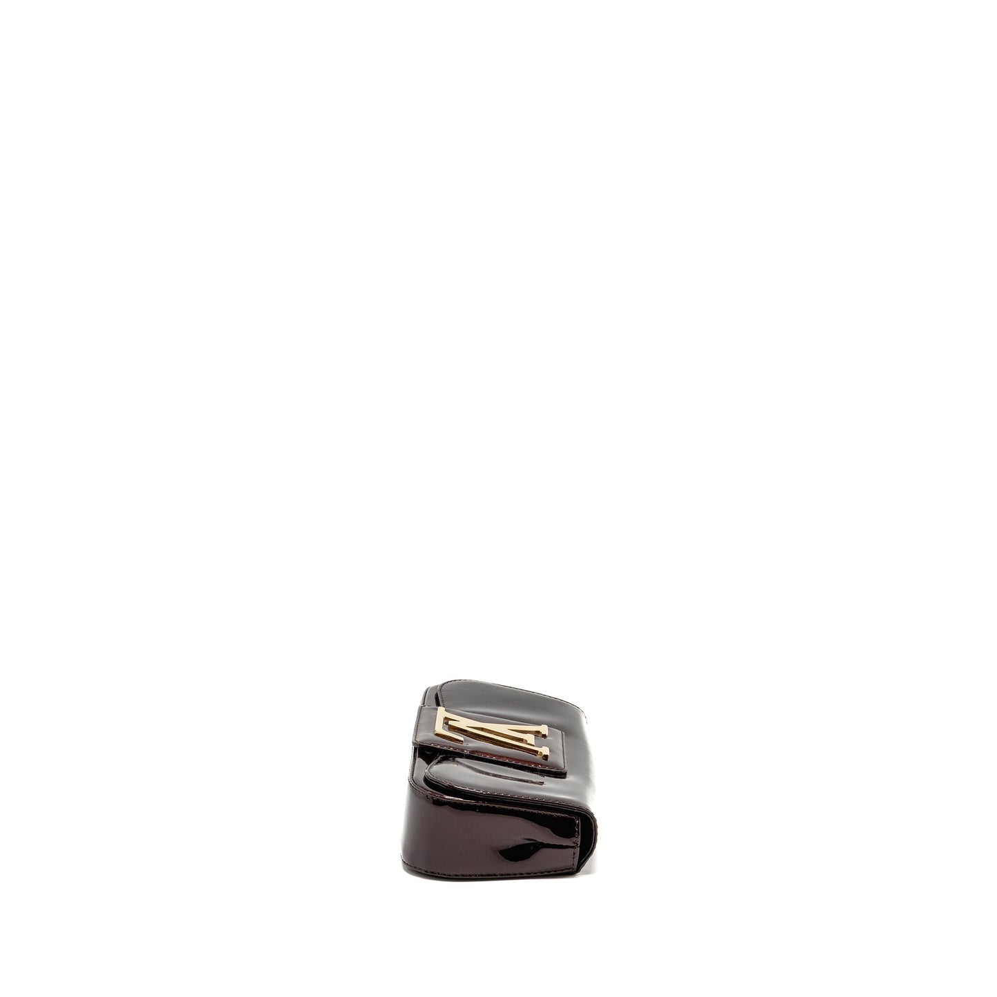Louis Vuitton sobe clutch patent leather dark purple GHW