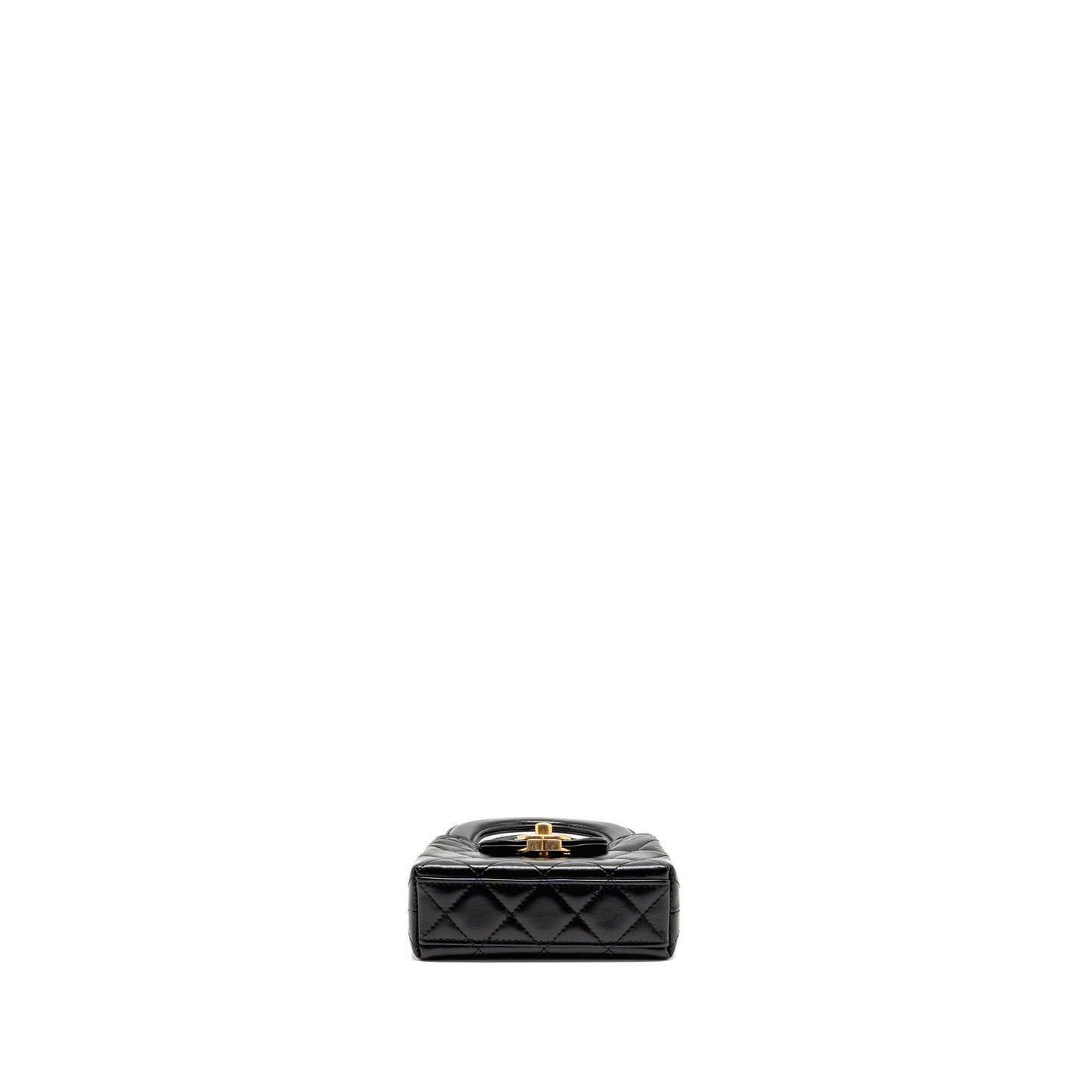 Chanel 24p Mini Nano Kelly Shopper Calfskin Black GHW (Microchip)