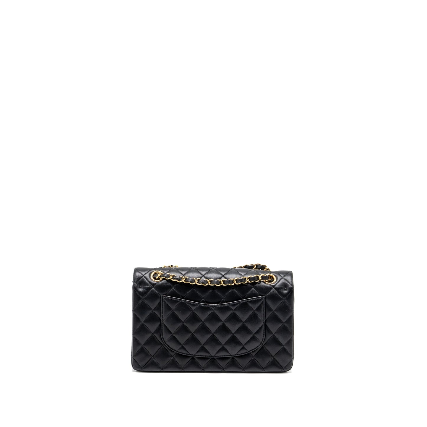 Chanel medium classic double flap bag lambskin Black GHW