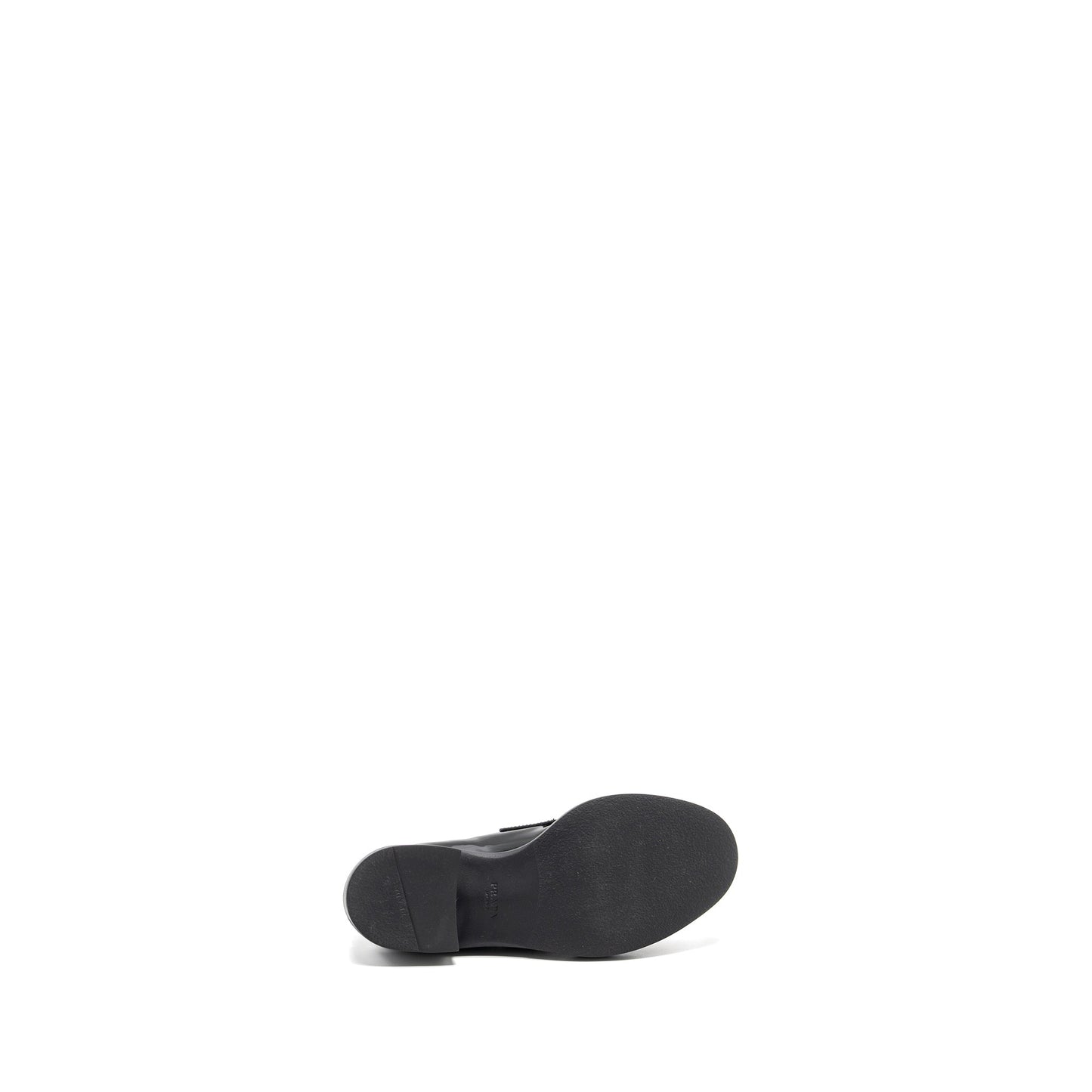Prada Size 34.5 Loafers Patent Black SHW