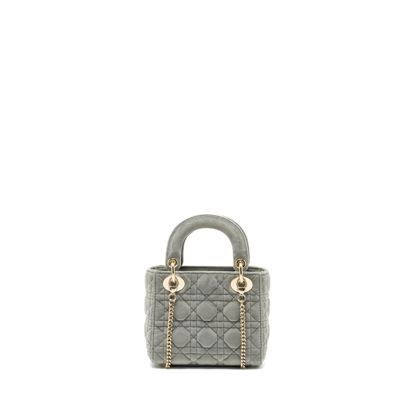 Luxury Dior Mini Lady Luxury Dior Velvet Light Grey LGHW