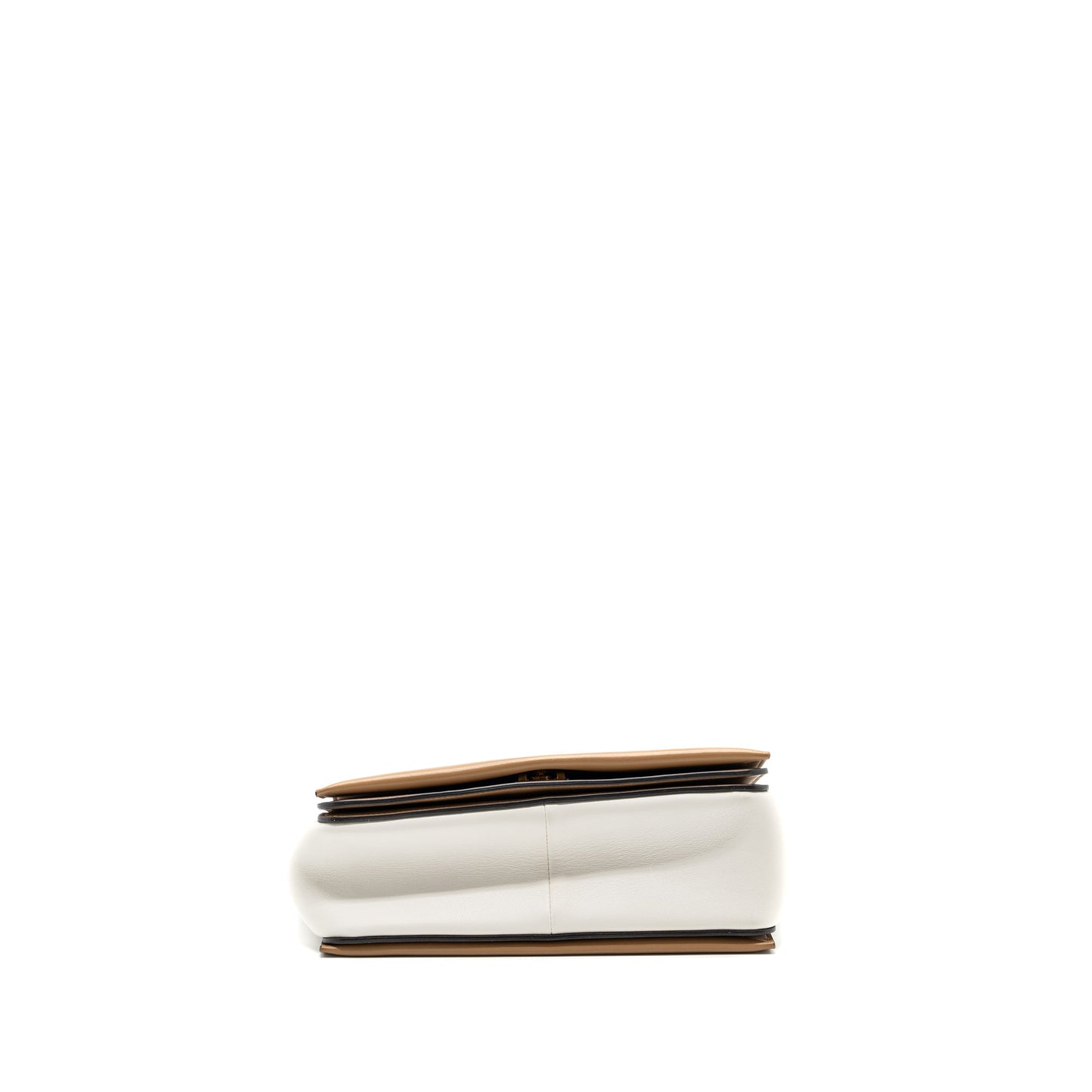 Celine Frame Bag Calfskin White/Brown GHW