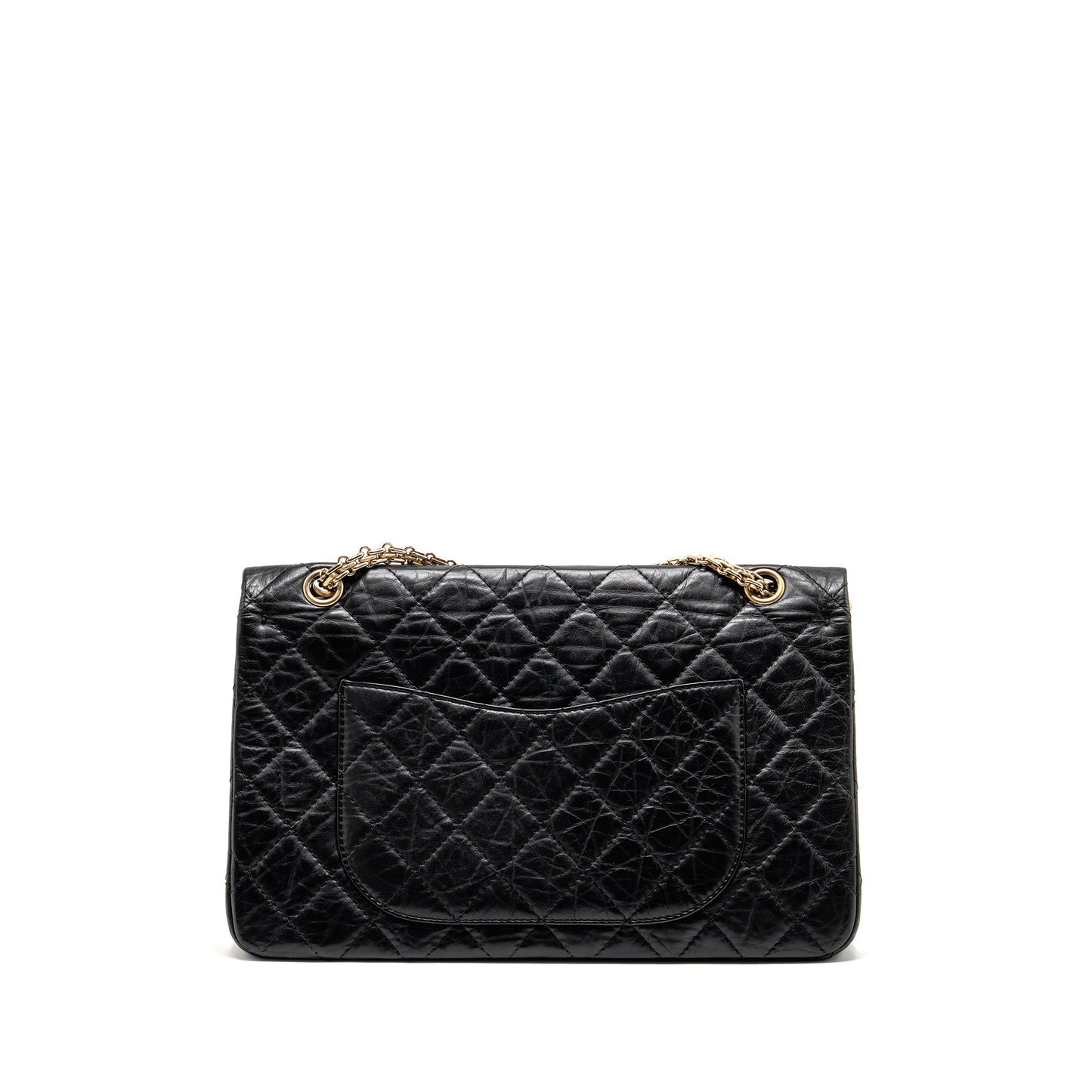 Chanel 2.55 227 reissue maxi flap bag aged calfskin black LGHW