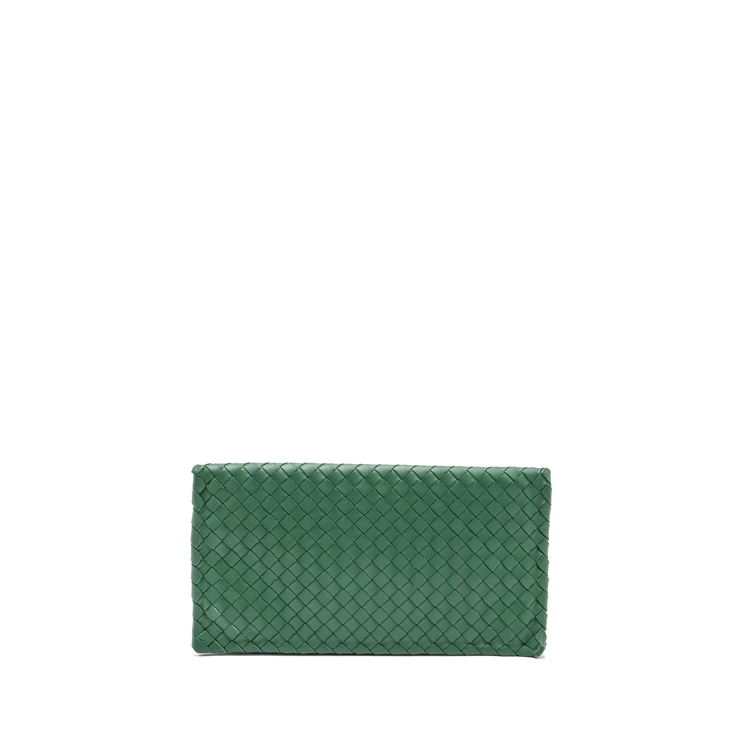 Bottega veneta clutch Nappa green Black hardware