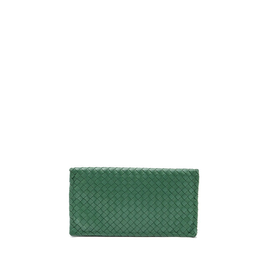Bottega veneta clutch Nappa green Black hardware