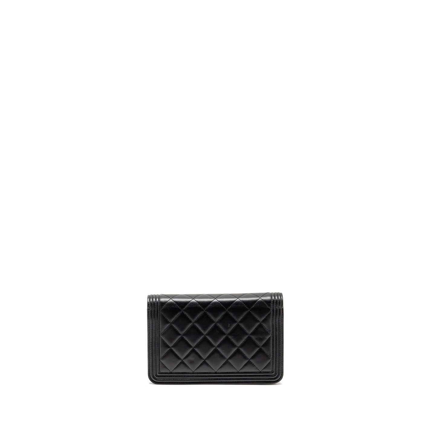 Chanel Boy Wallet on Chain Lambskin Black GHW