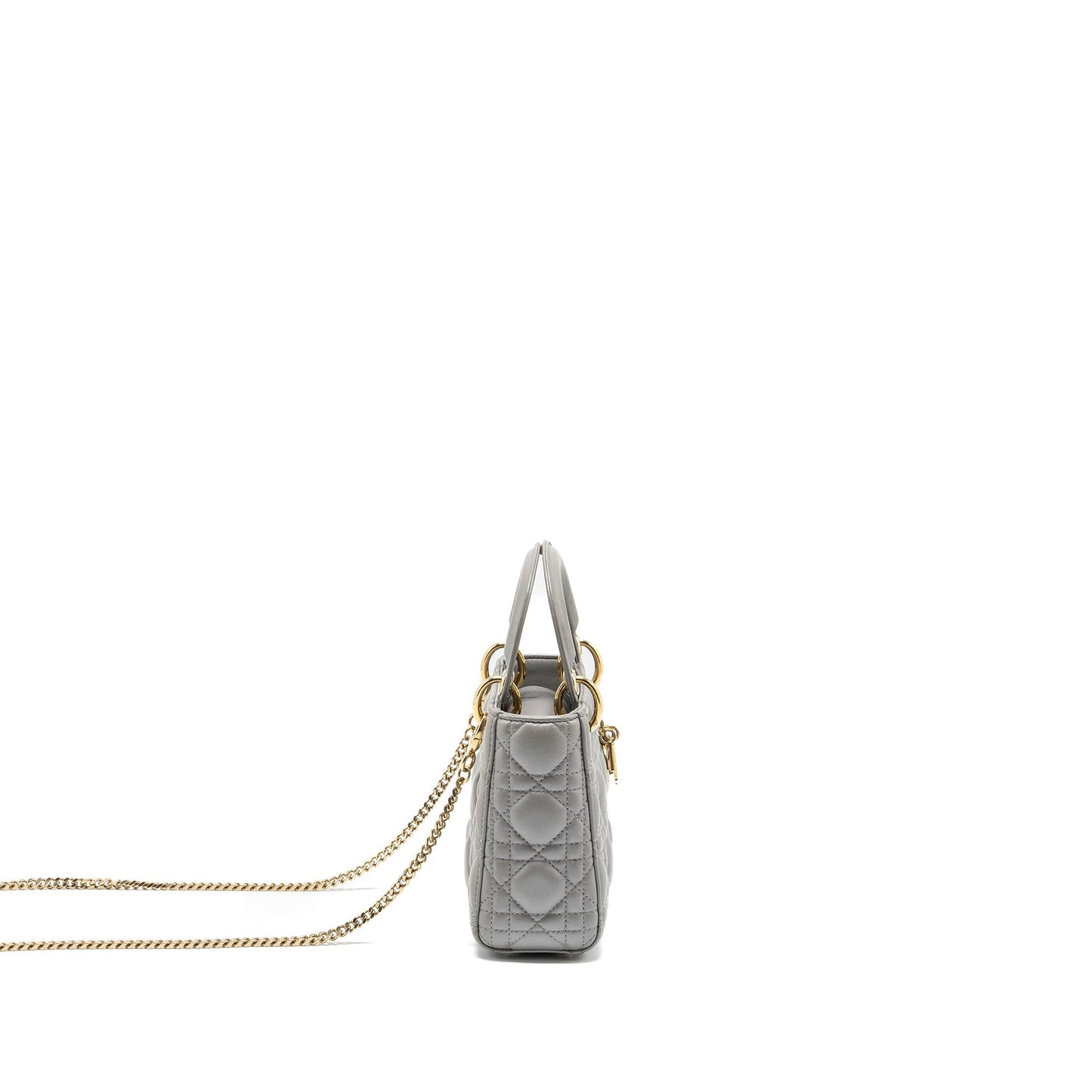 Luxury Dior Mini Lady Luxury Dior Lambskin Grey LGHW