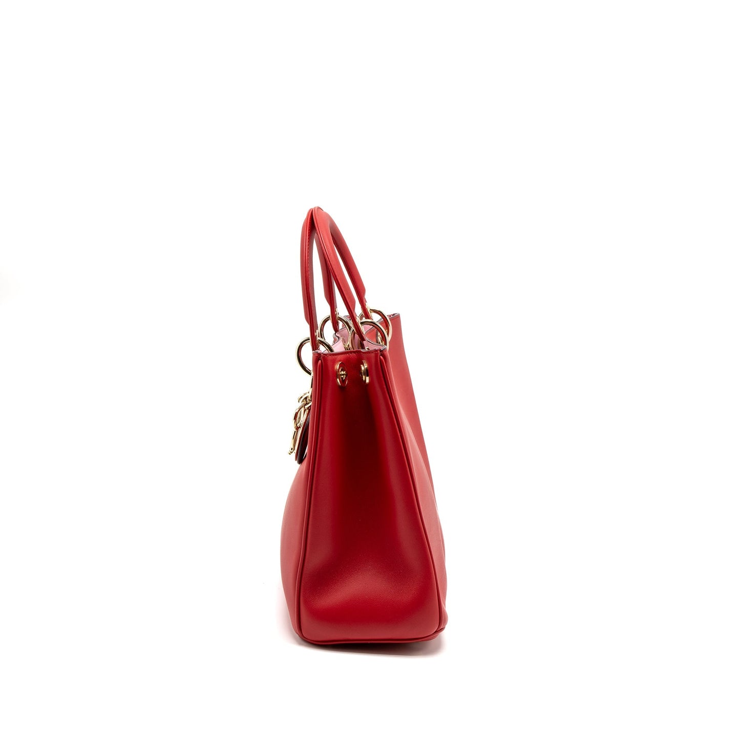 Luxury Dior Luxury Diorissimo Bag Calfskin Red/ Pink LGHW