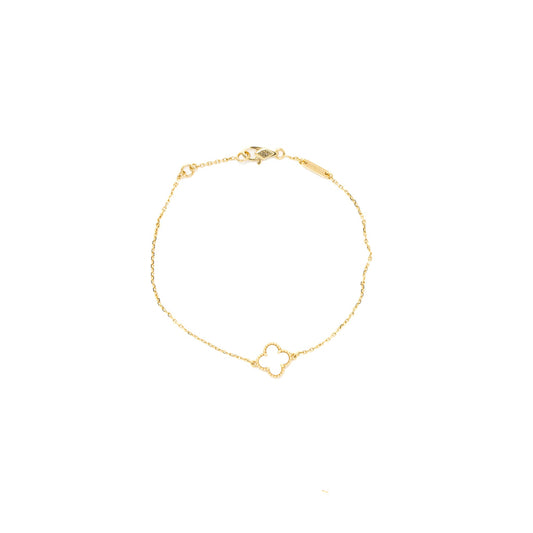 Van Cleef&Prpels Sweet Alhambra Bracelet Mother of Pearl Yellow Gold White