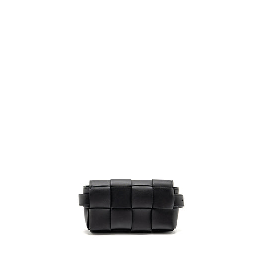 Bottega Veneta Cassette Belt Bag Lambskin Black GHW