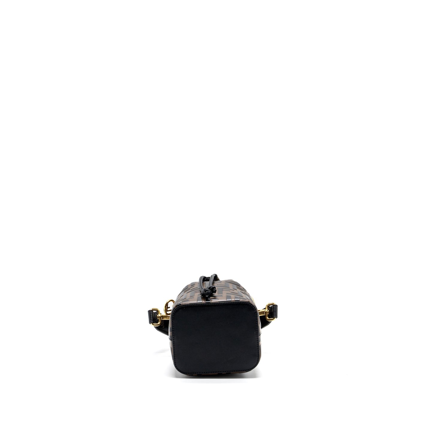 Fendi mini mon tresor bucket bag calfskin brown / black GHW
