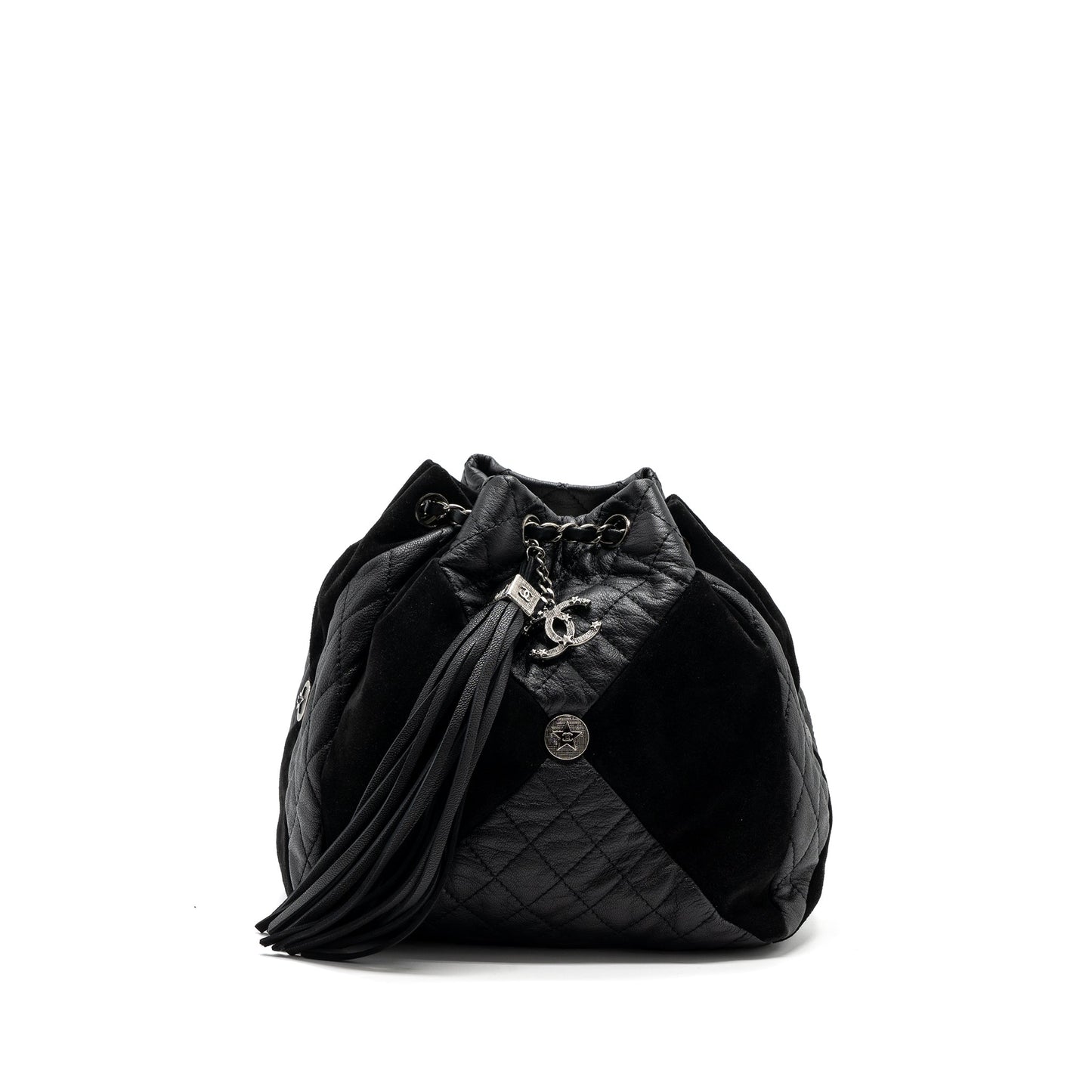 Chanel Bucket Bag Goatskin/Sue Calfskin Black SHW