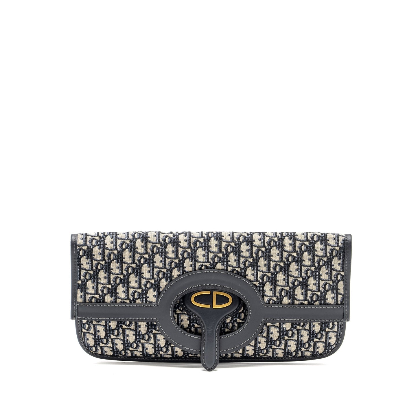 Luxury Dior Folder Clutch Blue Luxury Dior Oblique Canvas/Leather GHW