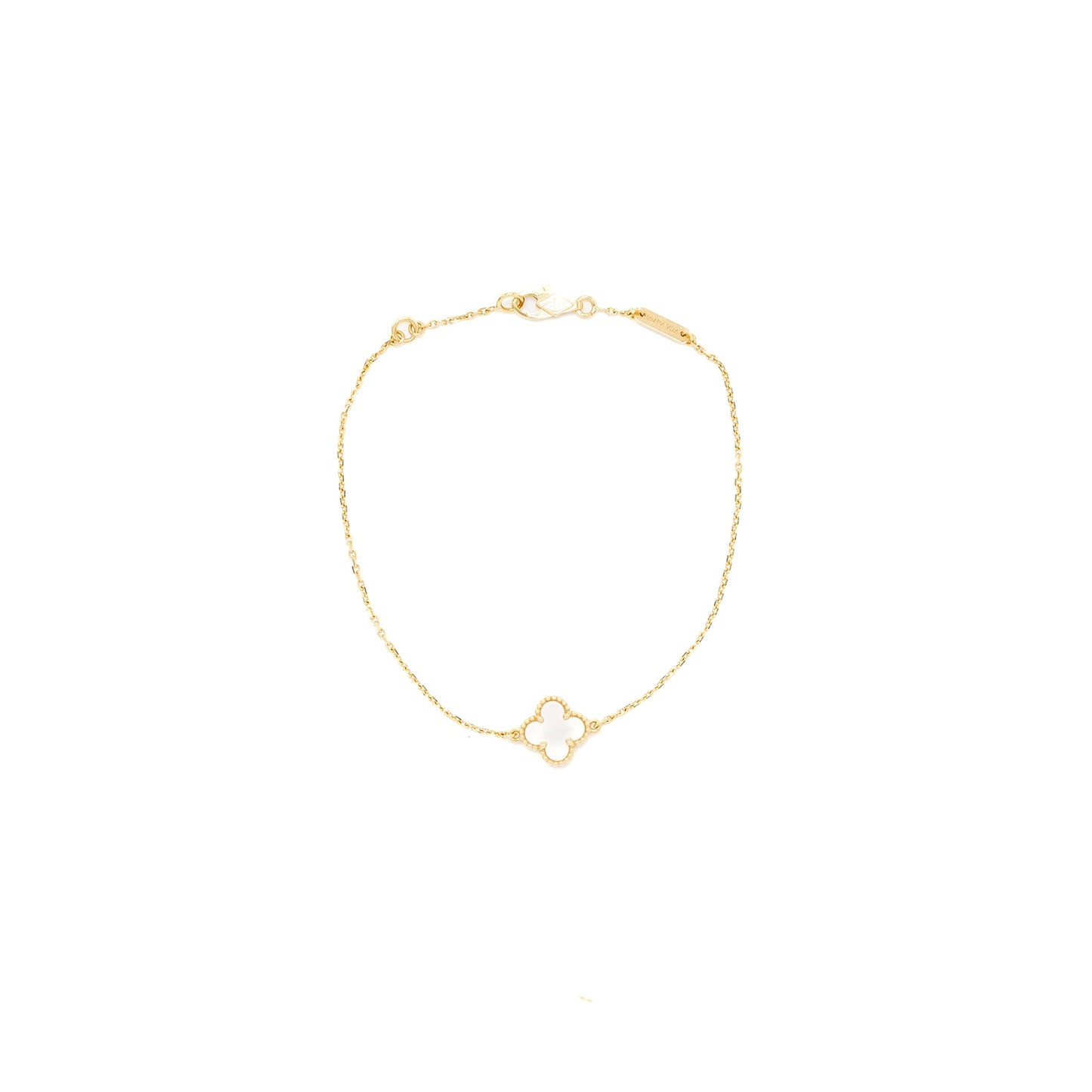 Van Cleef&Prpels Sweet Alhambra Bracelet Mother of Pearl Yellow Gold White