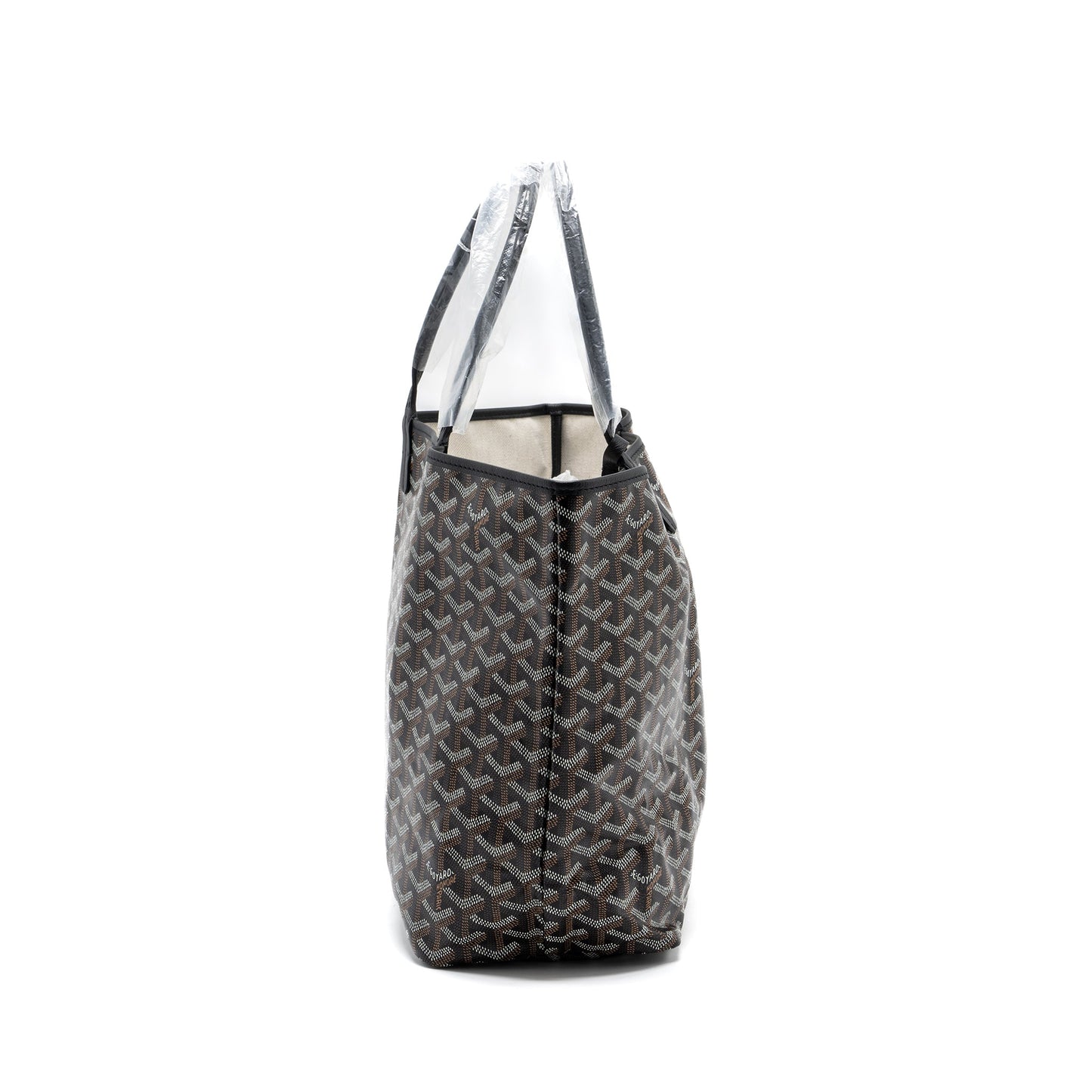 Goyard saint Louis PM tote bag goyardine canvas black /multicolured SHW