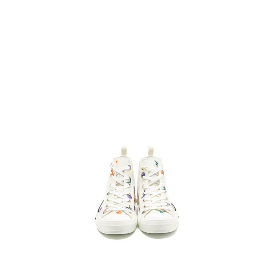 Luxury Dior Size 40 Kenny Scharf B23 Oblique High-top Sneaker White/Multicolour