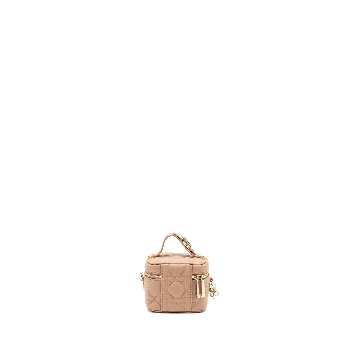 Luxury Dior Micro Lady Luxury Dior Vanity Case lambskin dark beige LGHW