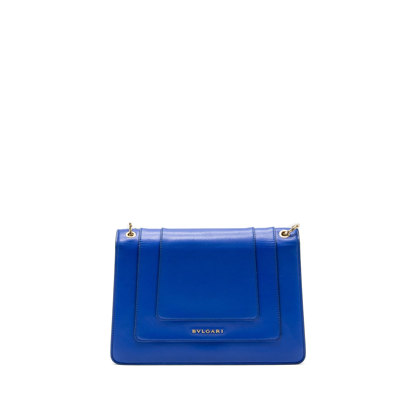 Bvlgari Serpenti Forever Shoulder Bag Leather Blue GHW