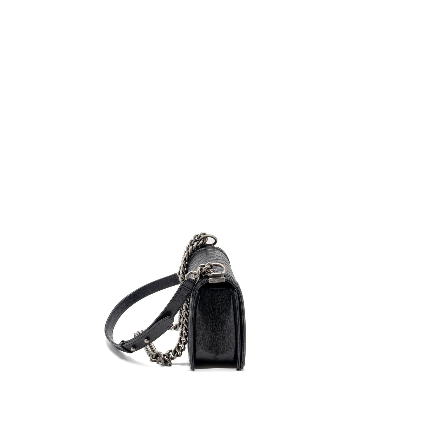 Chanel Medium Boy Bag Caviar Black Ruthenium Hardware