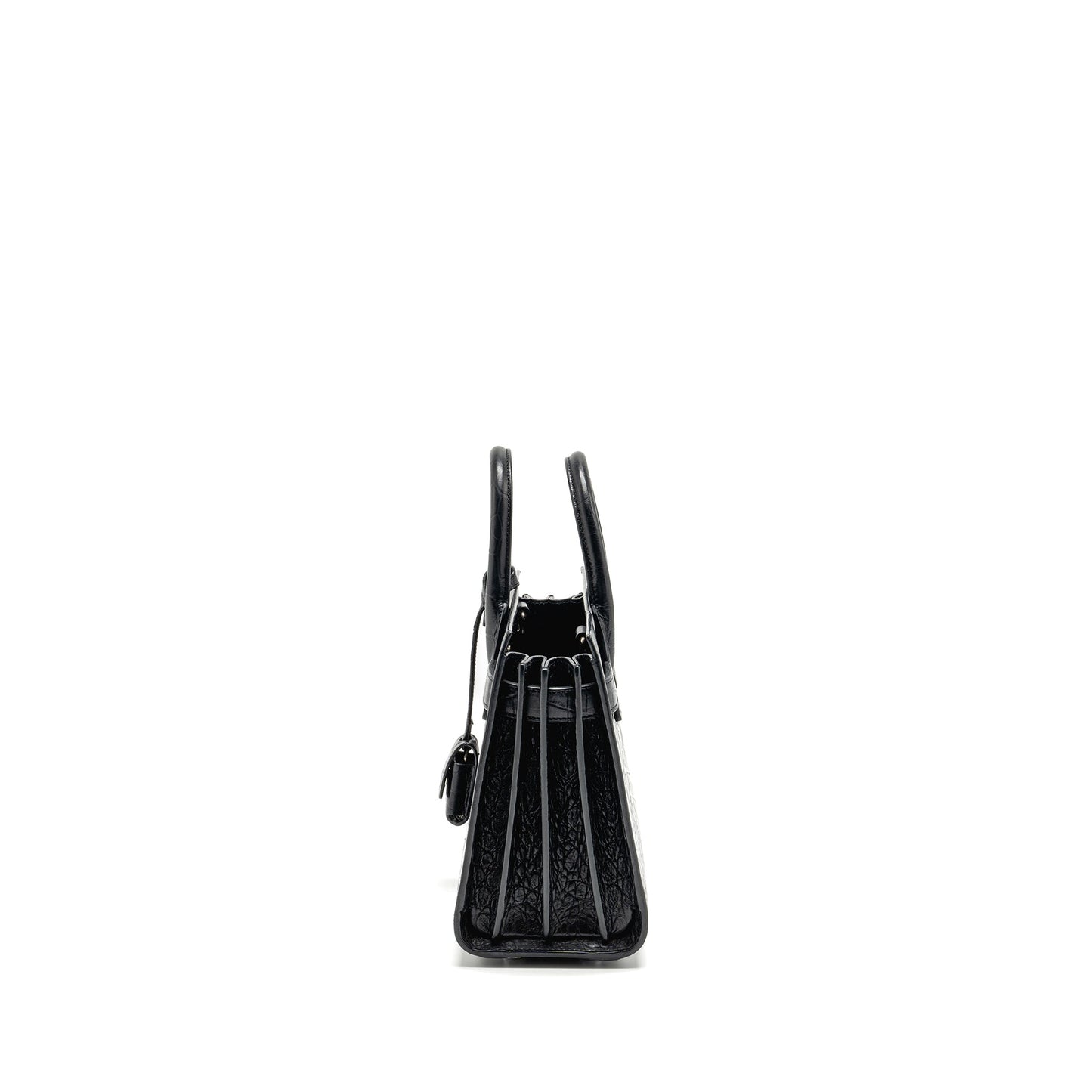 Saint Laurent Nano Sac De jour croc embossed calfskin black SHW