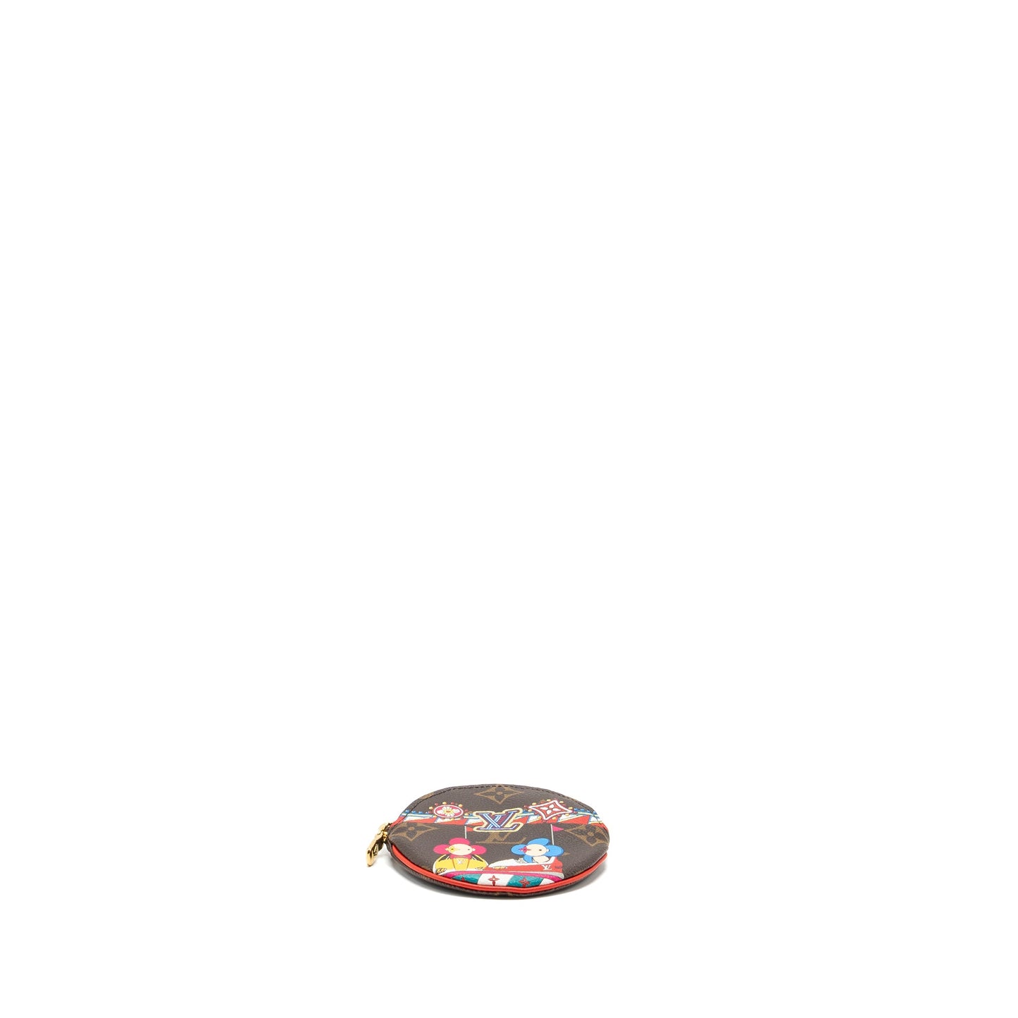 Louis Vuitton Round Coin Pouch Vivienne Bumper Car Monogram Canvas Multicolour GHW
