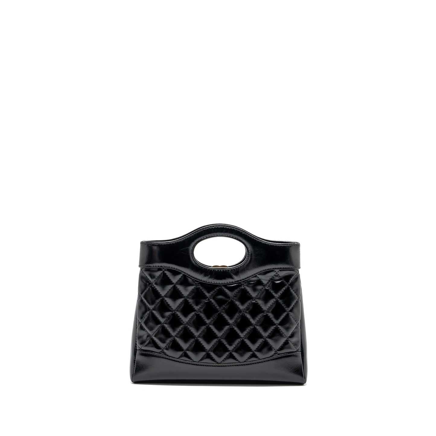 Chanel 24c Mini 31 Bag Shiny Calfskin Black LGHW(Microchip)