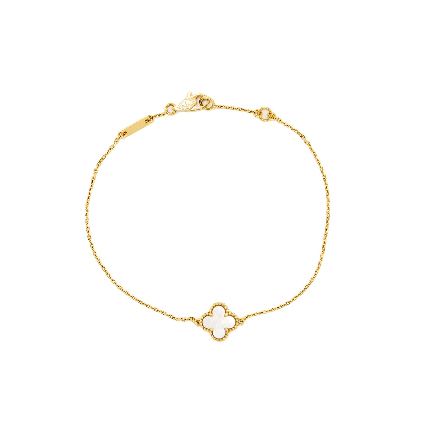 Van Cleef & Arpels Sweet Alhambra Bracelet Yellow Gold, White Mother-of-Pearl