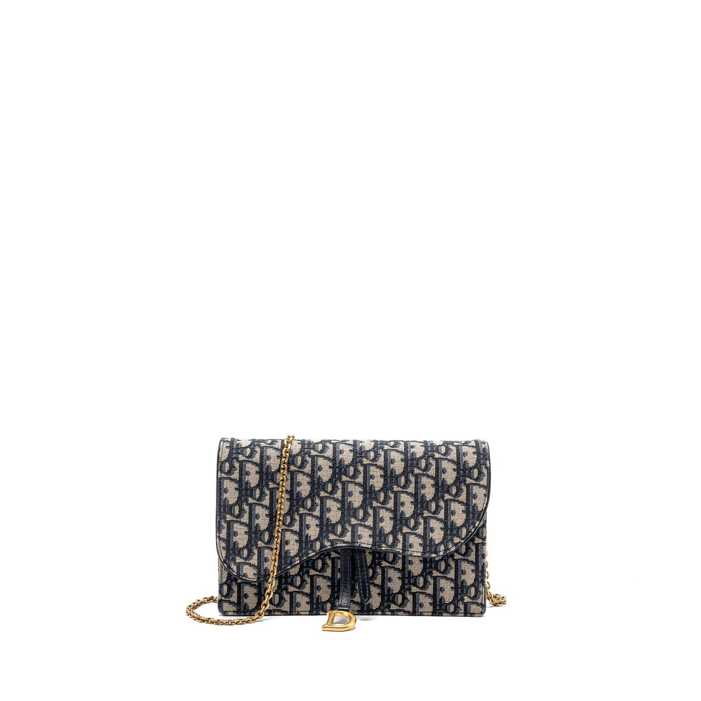 Luxury Dior Saddle Flap Bag Blue Luxury Dior Oblique Embroidery GHW
