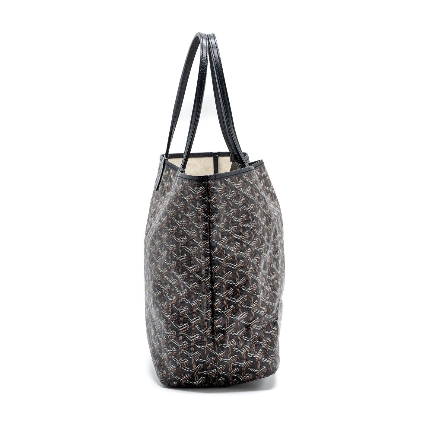 GOYARD saint Louis pm tote bag goyardine canvas black SHW