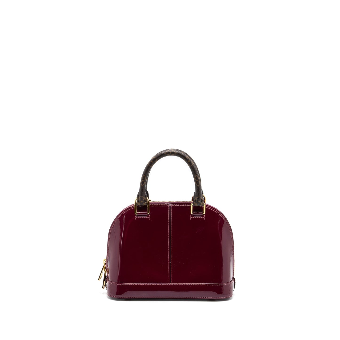 Louis Vuitton Alma BB Verni Miroir patent dark pink GHW