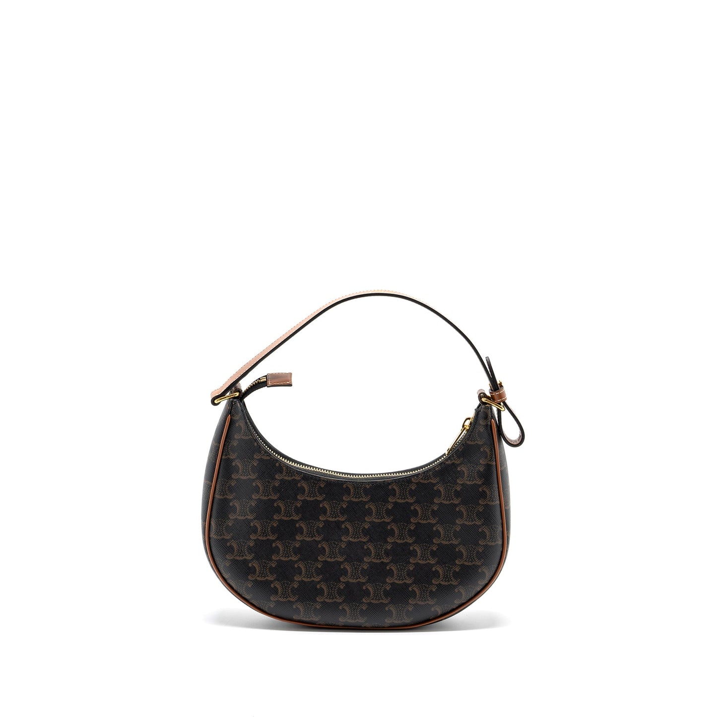 Celine Ava bag triomphe canvas / calfskin brown GHW