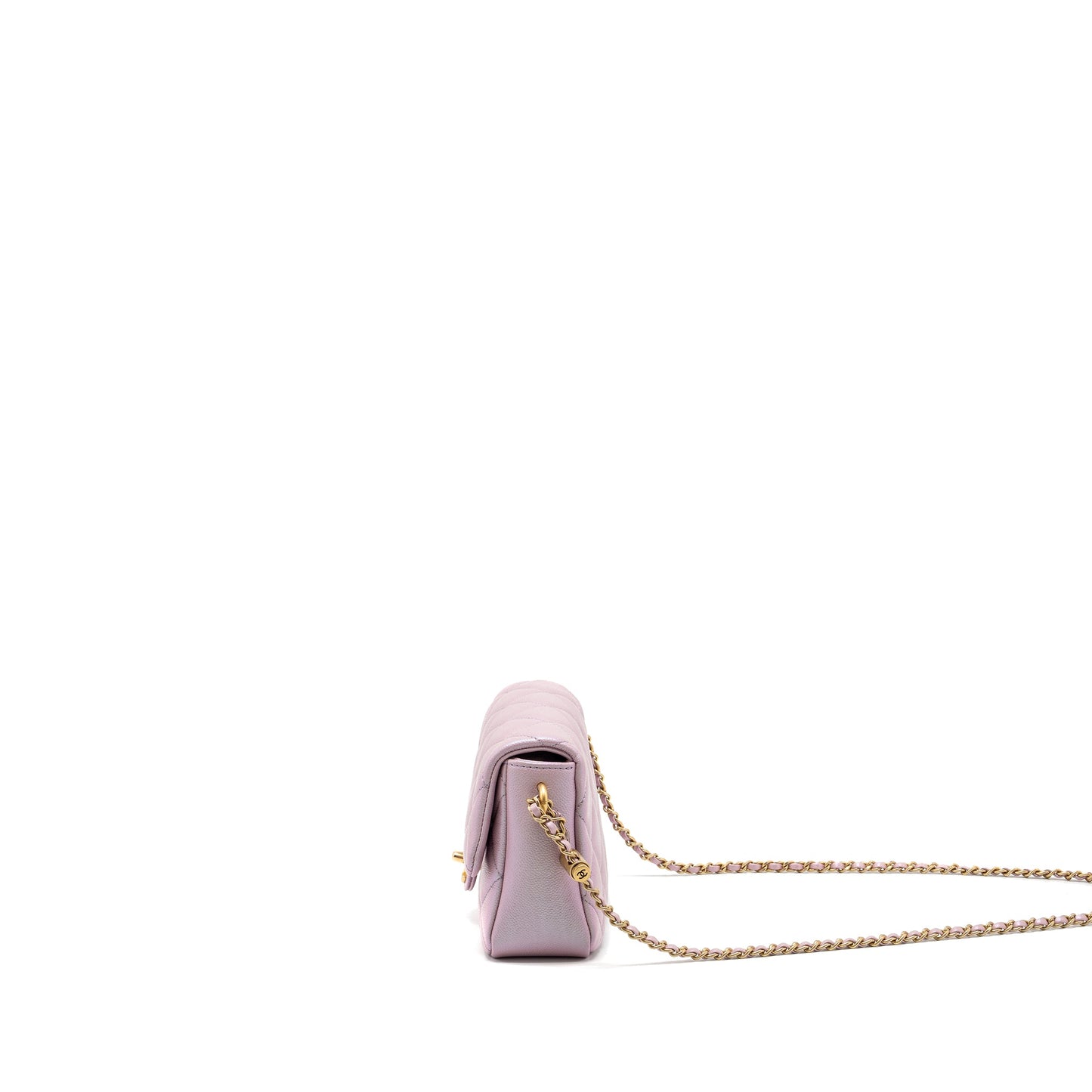 Chanel My Perfect Mini square flap bag caviar pink GHW (microchip)