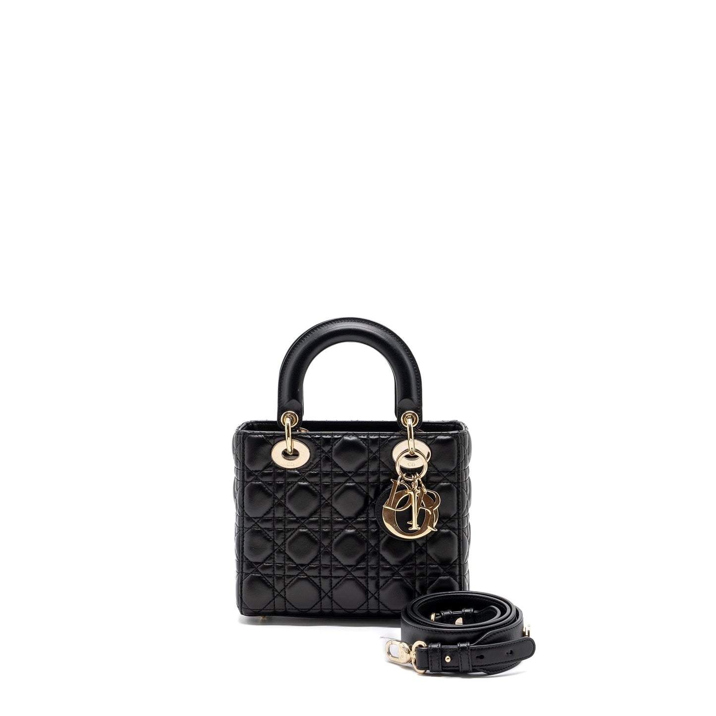 Luxury Dior My ABC Luxury Dior Small Lady Luxury Dior Lambskin Black LGHW