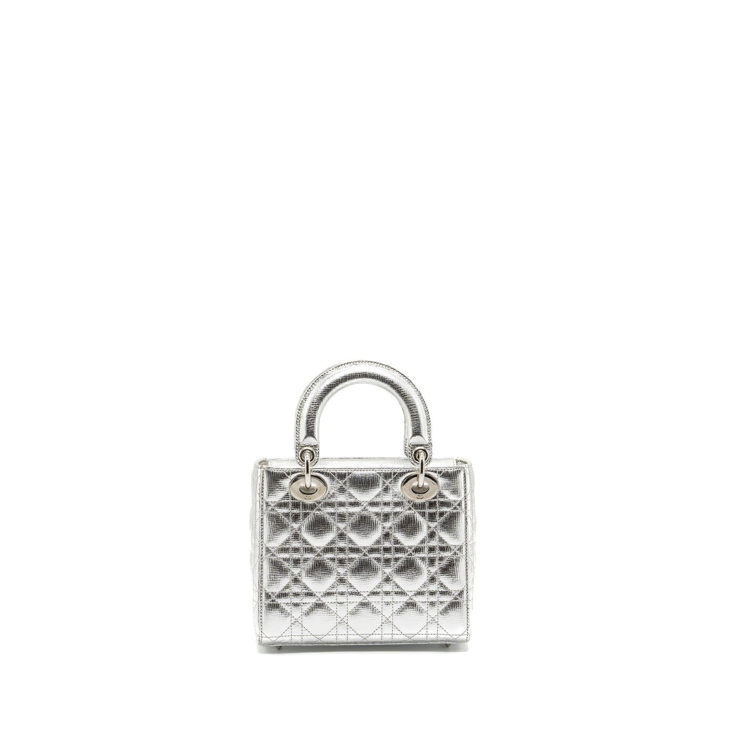 Luxury Dior small my ABC lady Luxury Dior cannage calfskin metallic silver SHW