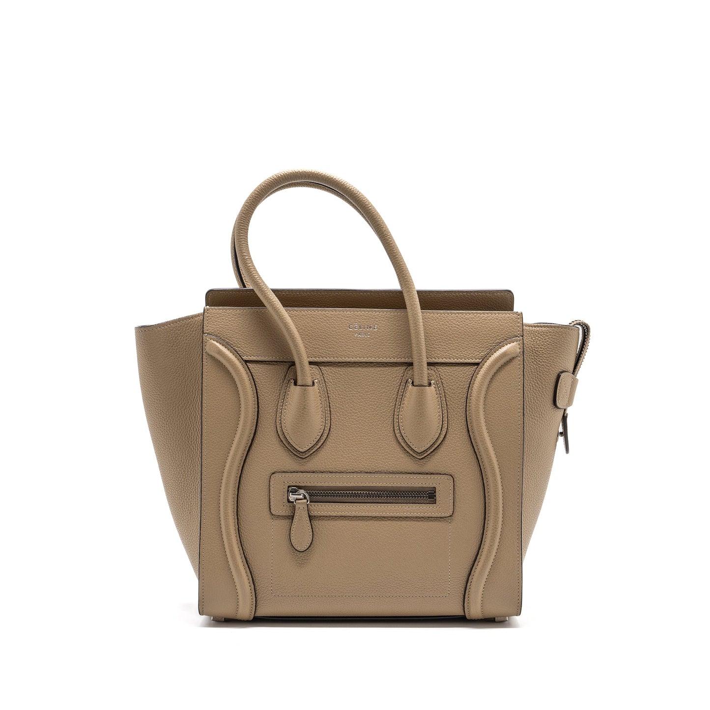 Celine micro luggage bag calfskin dune SHW