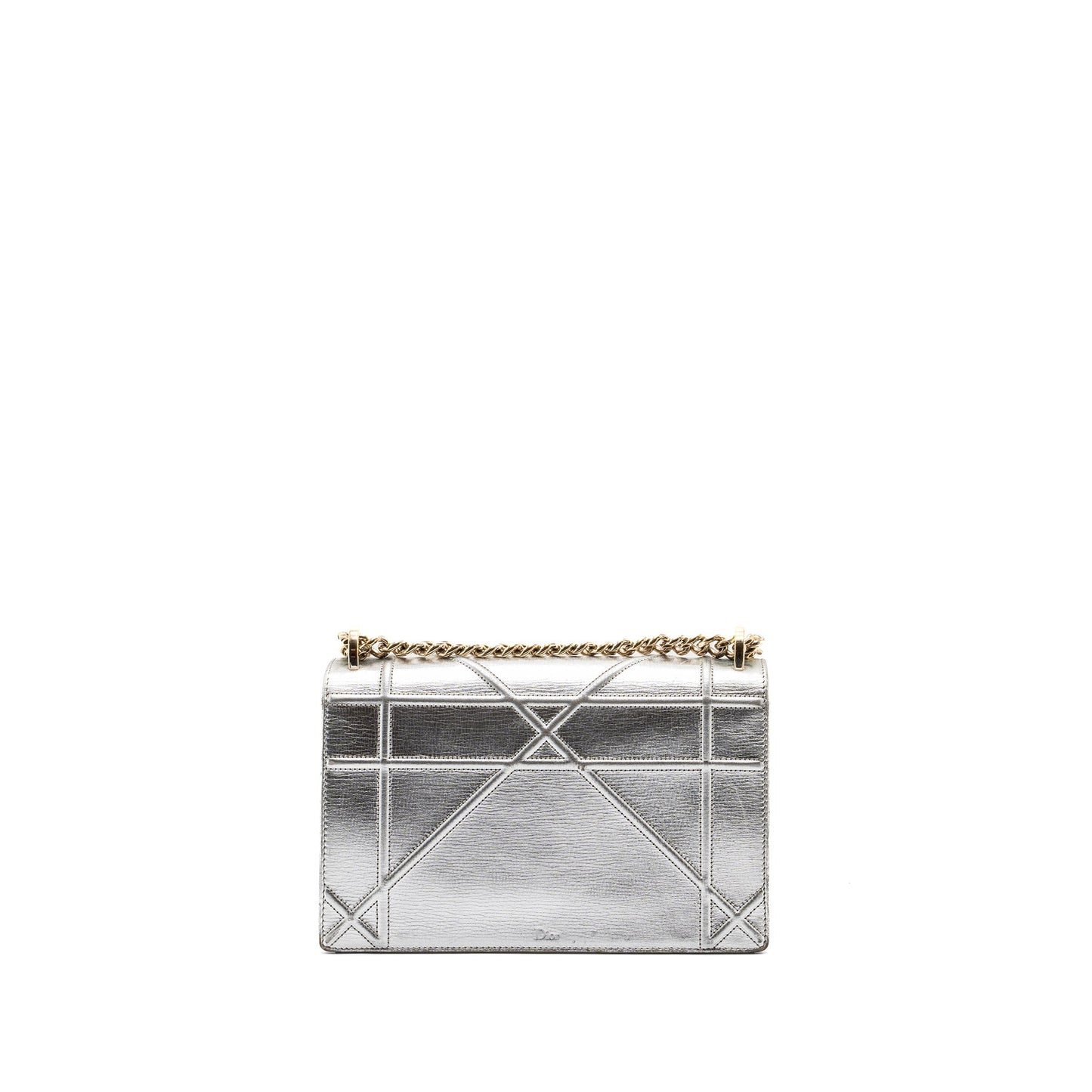 Luxury Dior Luxury Diorama Bag Goatskin Metallic Silver LGHW