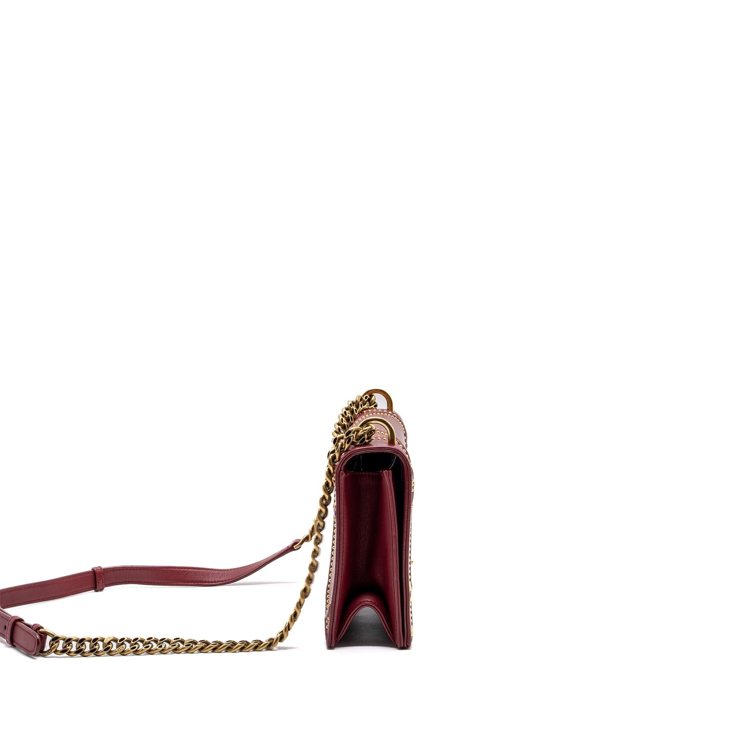 Luxury Dior medium Luxury Diorama studded lambskin red GHW