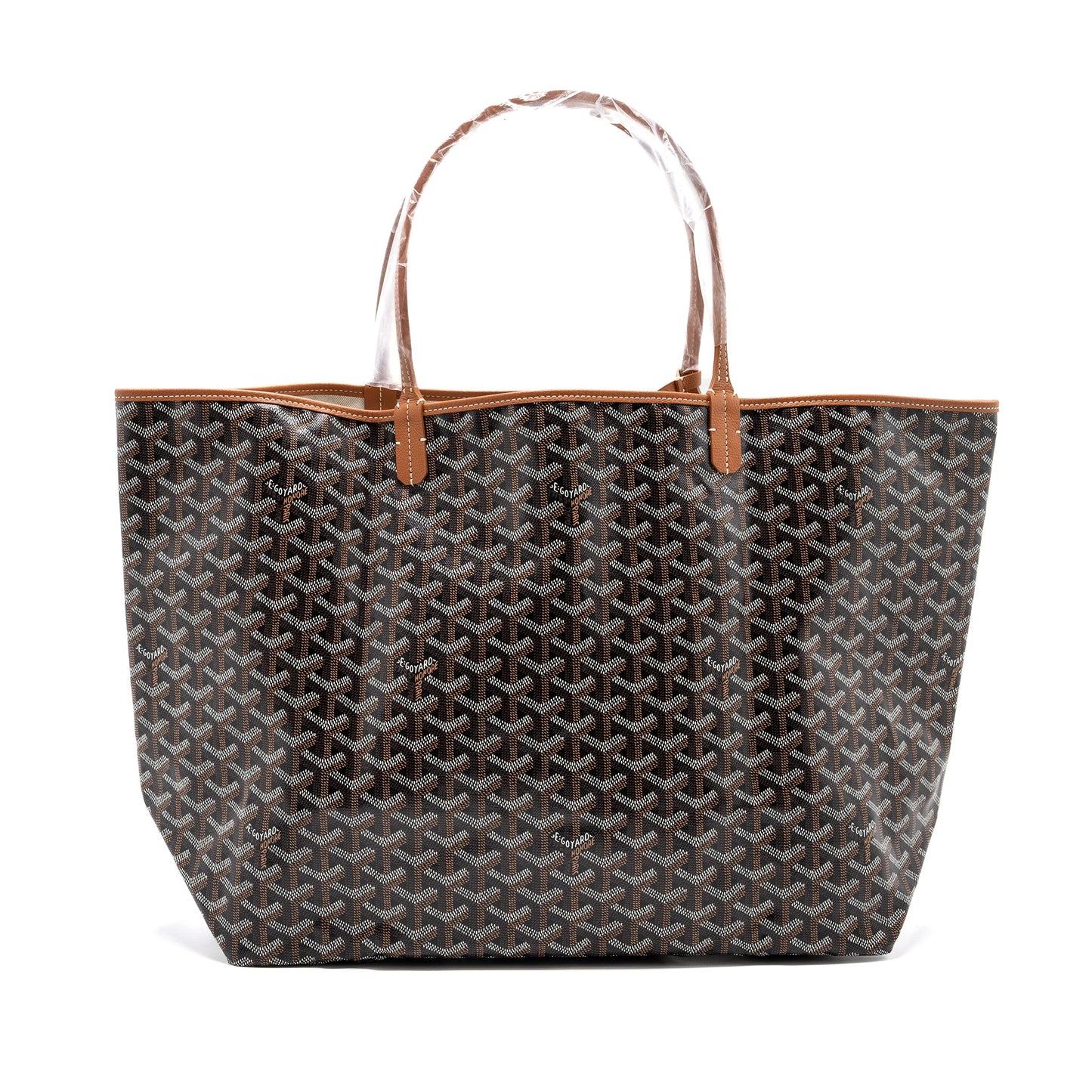 Goyard Saint Louis GM Tote Bag Canvas/ Leather Black/ Tan SHW
