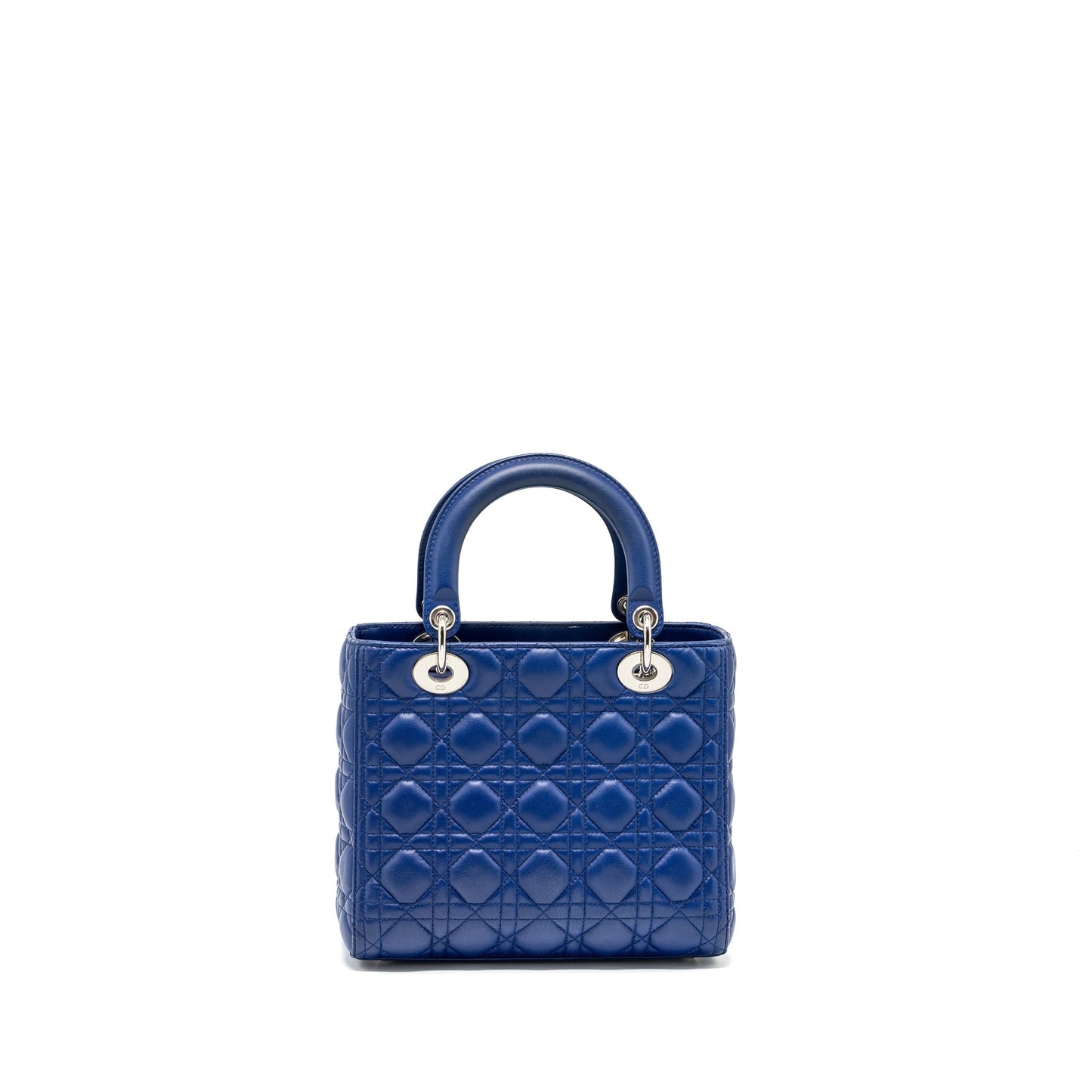 Luxury Dior Medium Lady Luxury Dior Lambskin Blue SHW