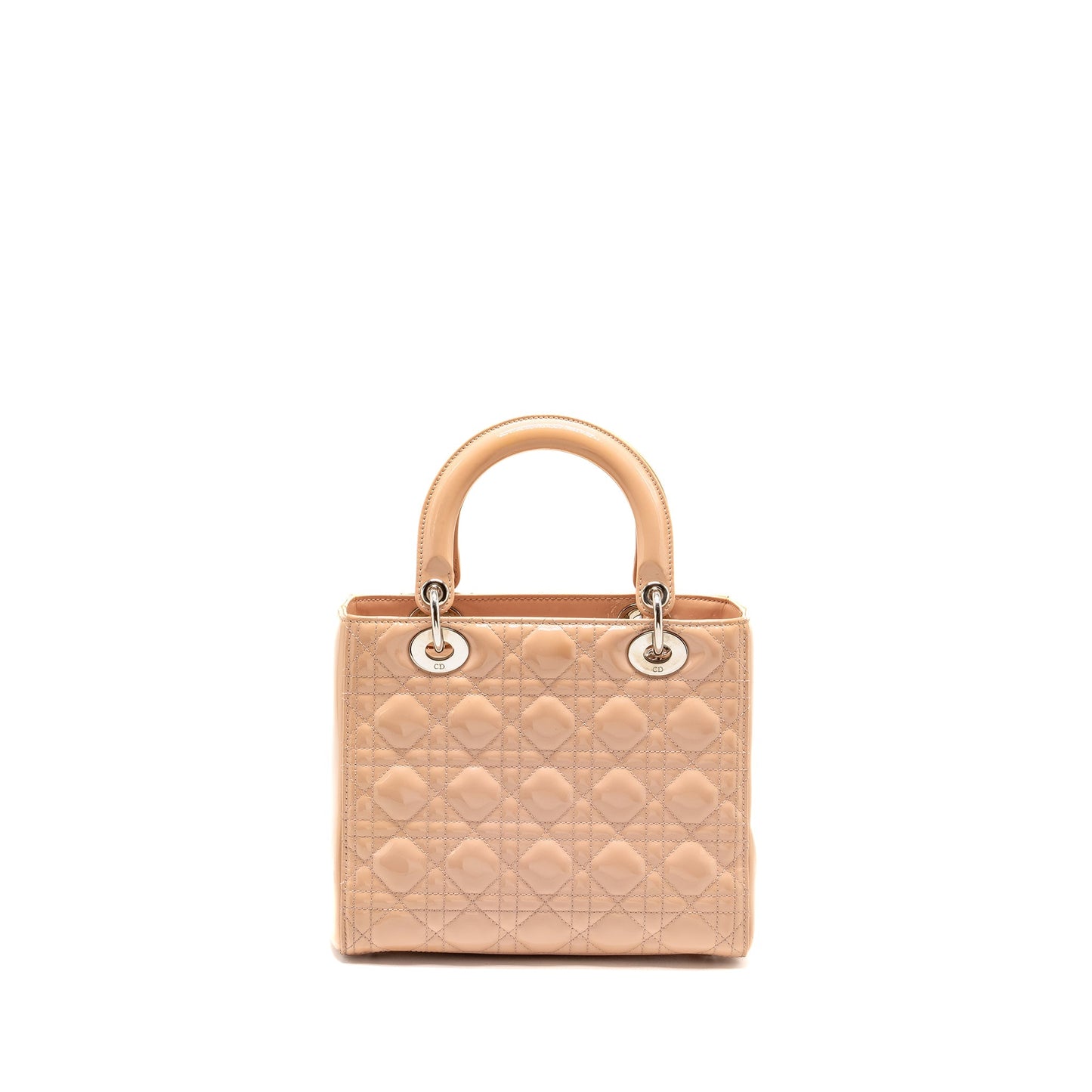 Luxury Dior Medium Lady Luxury Dior Patent Light Pink SHW