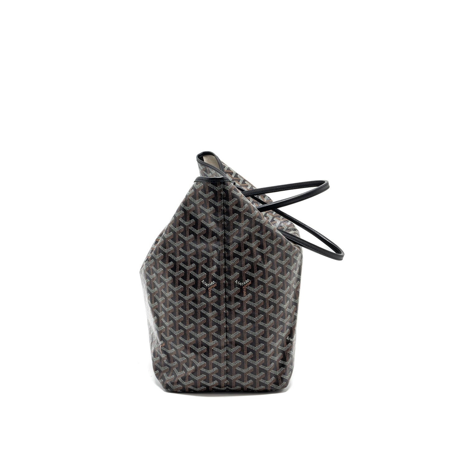 Goyard Saint Louis GM Tote Bag Goyardline Canvas Black SHW