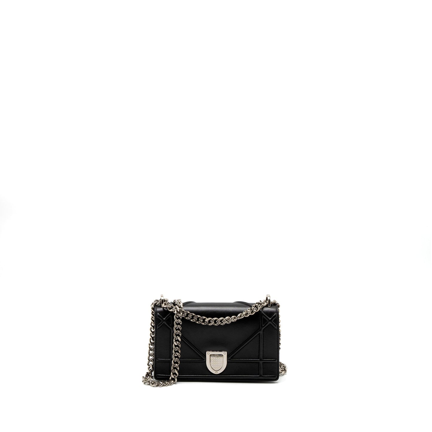 Luxury Dior Mini Luxury Diorama Bag Calfskin Black SHW