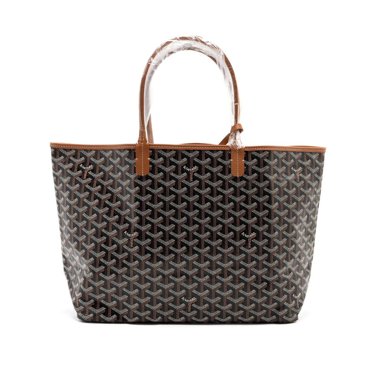 Goyard Saint Louis PM Tote Canvas Black/ Brown SHW