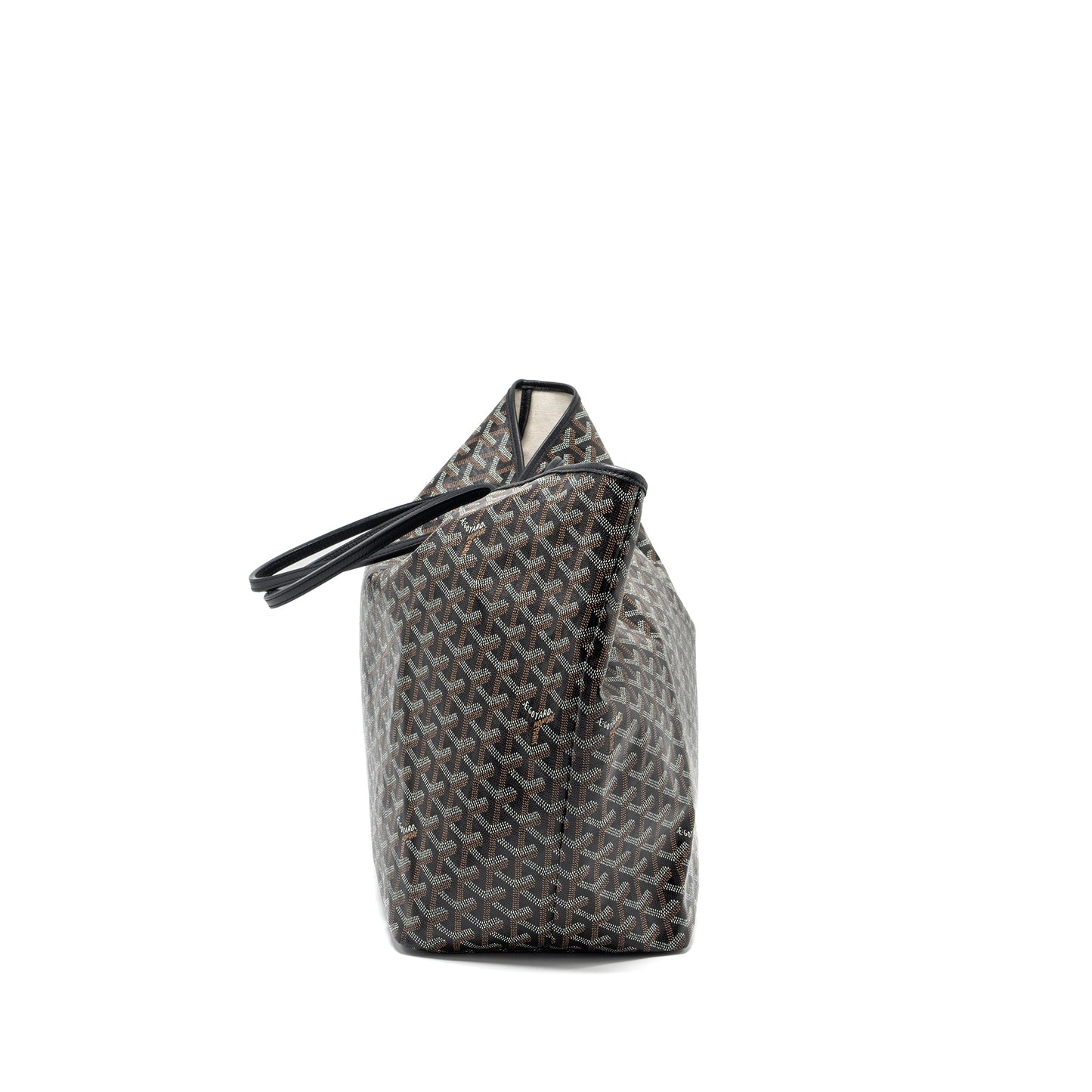 Goyard Saint Louis GM Tote Bag Goyardline Canvas Black SHW