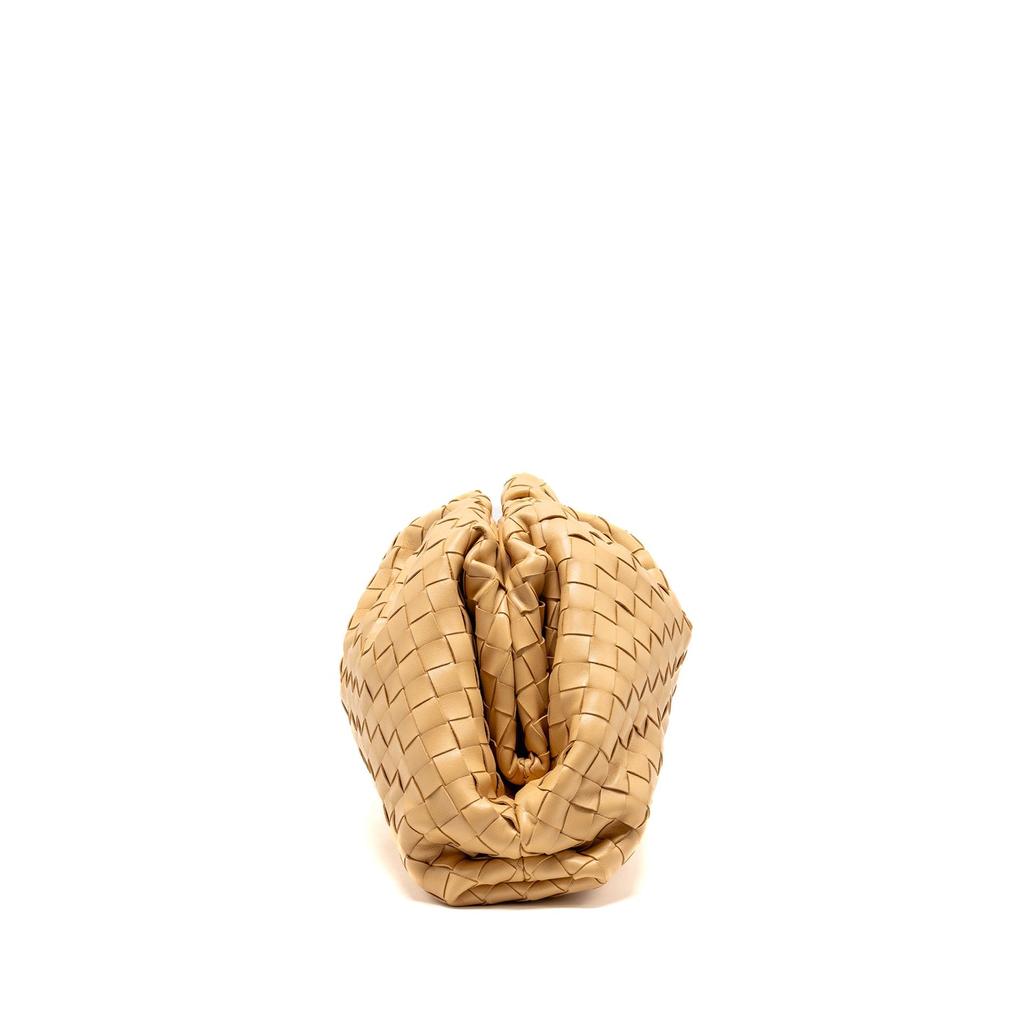 Bottega Veneta Pouch Intrecciato Leather Beige GHW