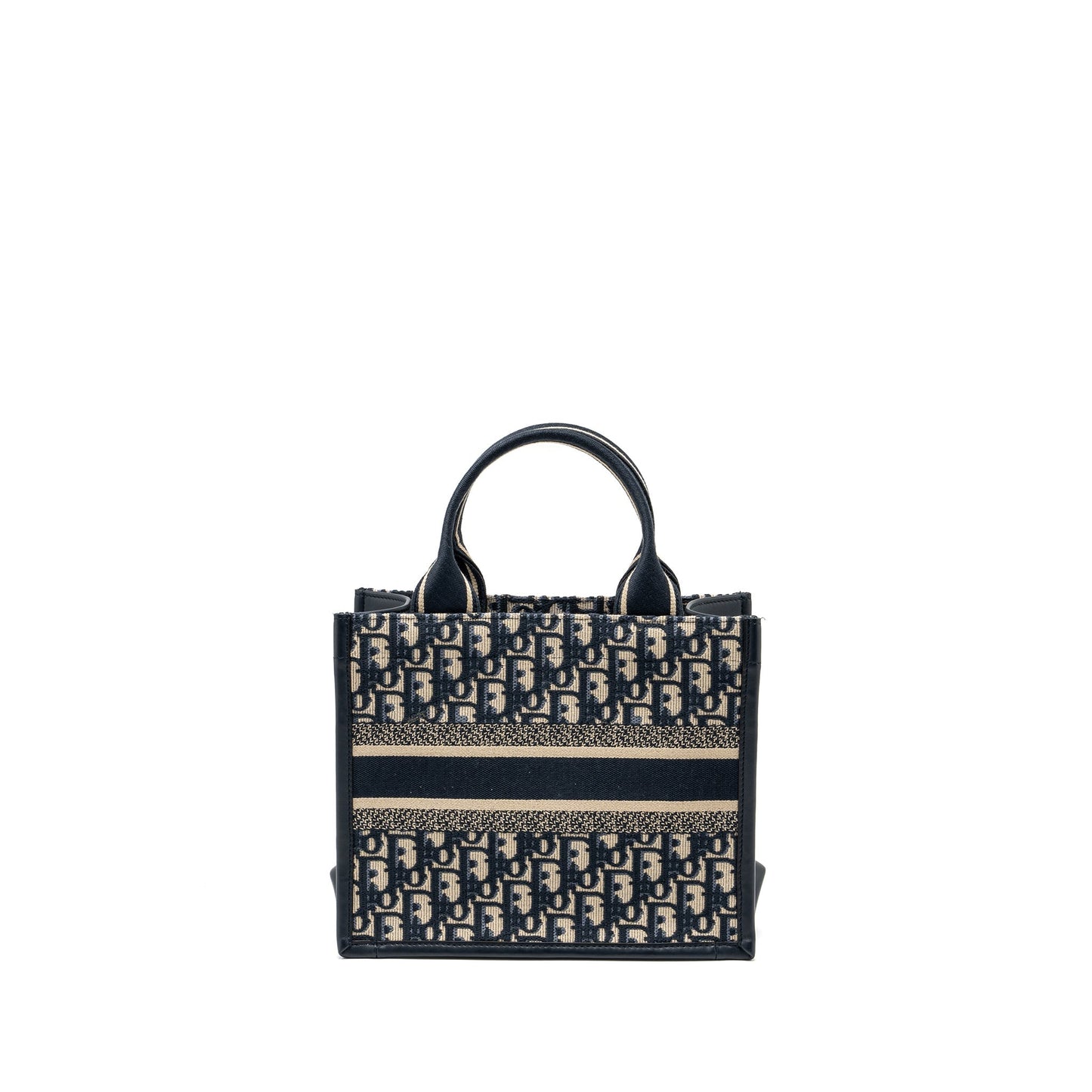 Luxury Dior Small Book Tote Blue Oblique Embroidery/Calfskin GHW